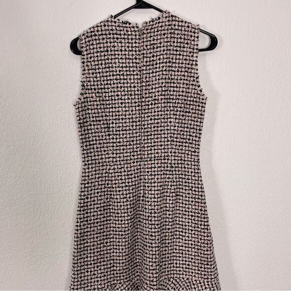 New Rebecca Taylor Pink and Black Tweed Sleeveless Dress - Picture 5 of 8